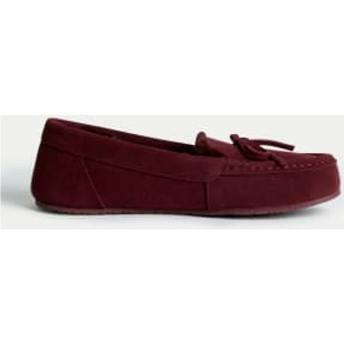 Womens Suede Moccasin Slippers - - M&S Collection - Modalova