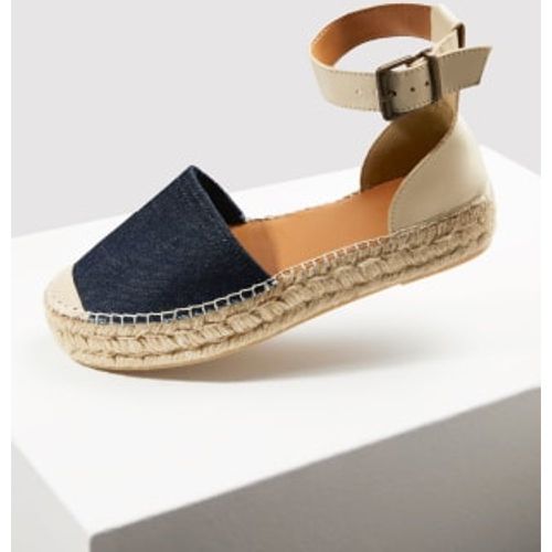 Womens Leather Ankle Strap Flatform Espadrilles - - Per Una - Modalova