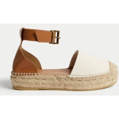 Womens Leather Ankle Strap Flatform Espadrilles - - Per Una - Modalova