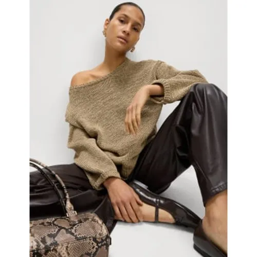 Womens Textured Crew Neck Jumper - M&S Collection - Modalova