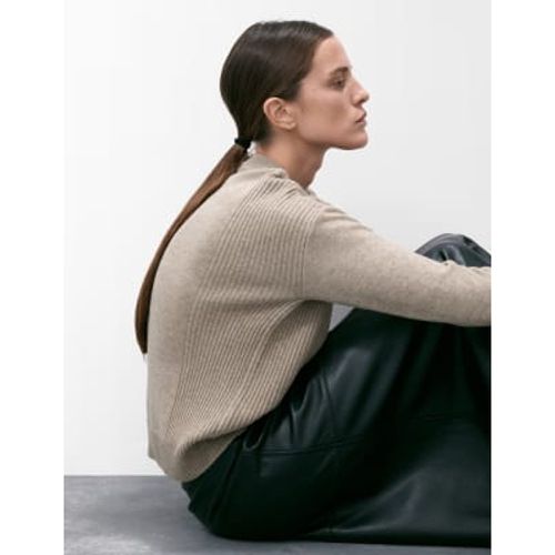 Womens Merino Wool Textured Cable Knit Jumper - - Autograph - Modalova