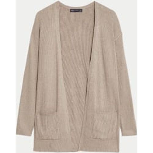 Womens Ribbed Edge to Edge Longline Cardigan - - M&S Collection - Modalova