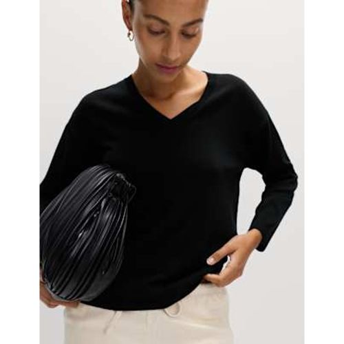 Womens Pure Merino Wool V-Neck Jumper - M&S Collection - Modalova