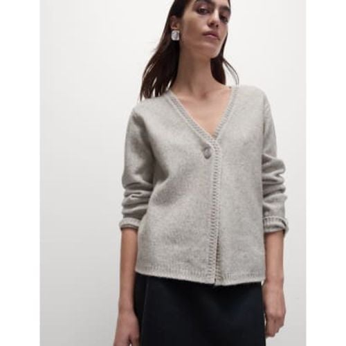 Womens Cloud-Yarn V-Neck Button Front Cardigan - - M&S Collection - Modalova