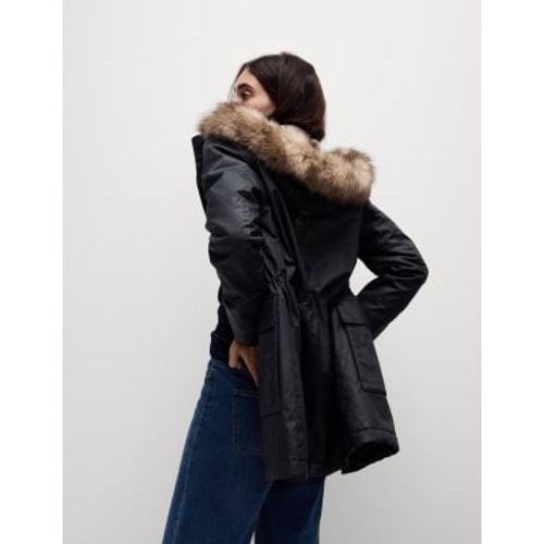 Womens Stormwear™ Waxed Faux Fur Lined Hooded Parka - - M&S Collection - Modalova