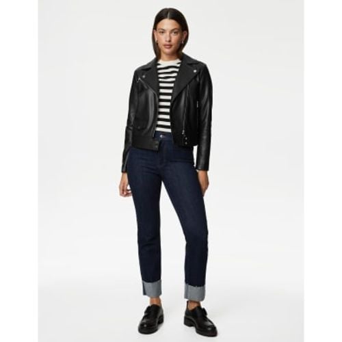 Womens Faux Leather Biker Jacket - - M&S Collection - Modalova