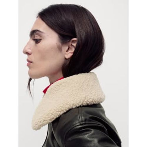 Womens Faux Leather Aviator Jacket - - M&S Collection - Modalova