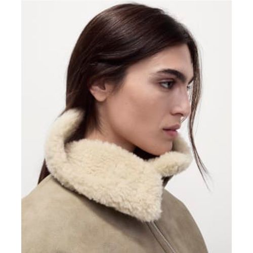 Womens Faux Shearling Collared Jacket - - M&S Collection - Modalova