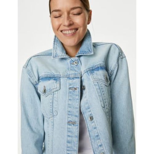 Womens Denim Cropped Jacket - - M&S Collection - Modalova