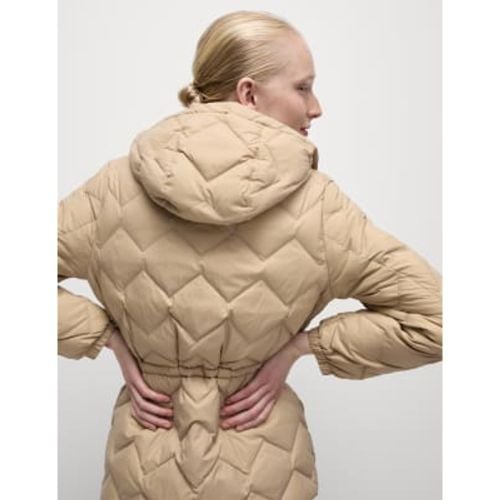 Womens Feather & Down Quilted Hooded Puffer Jacket - - M&S Collection - Modalova