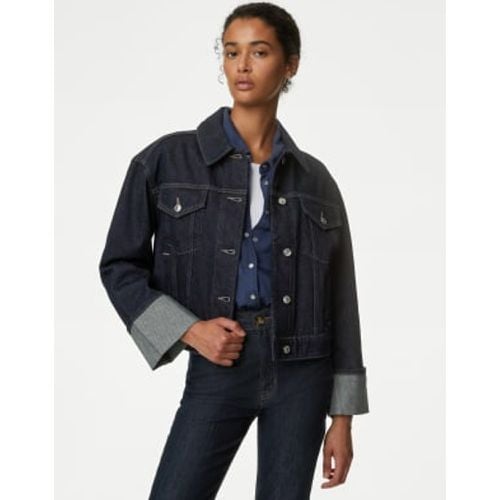 Womens Denim Turn Up Cuff Jacket - - M&S Collection - Modalova