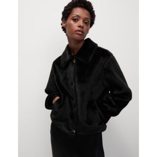 Womens Faux Fur Collared Short Jacket - - M&S Collection - Modalova