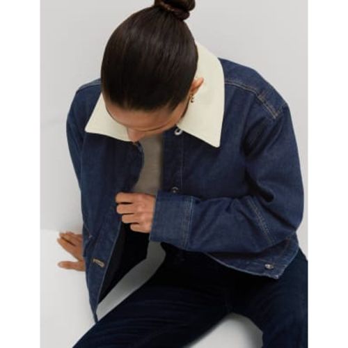 Womens Collared Relaxed Denim Jacket - M&S Collection - Modalova