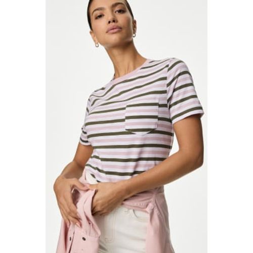 Womens Pure Cotton Striped T-Shirt - - M&S Collection - Modalova