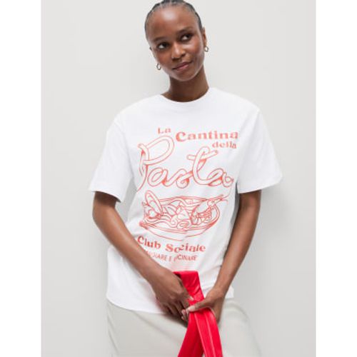 Womens Pure Cotton Printed T-Shirt - - M&S Collection - Modalova