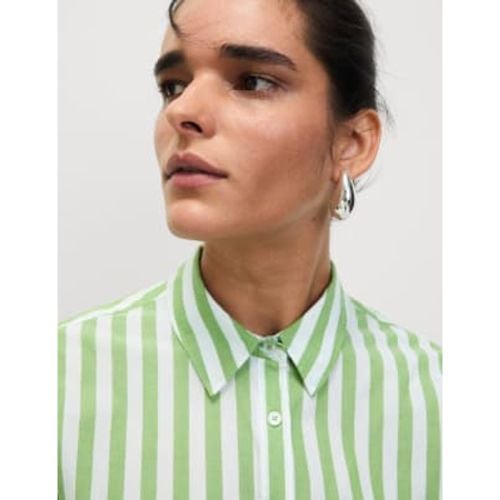 Womens Pure Cotton Striped Collared Shirt - - M&S Collection - Modalova