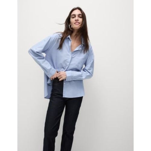 Womens Pure Cotton Collared Oversized Shirt - - M&S Collection - Modalova