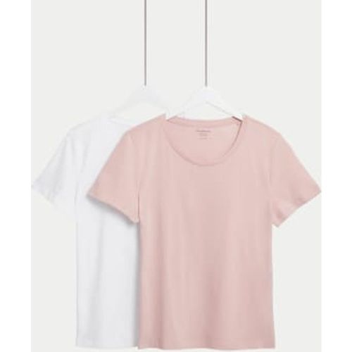 Womens 2pk Pure Cotton T-Shirt - - M&S Collection - Modalova