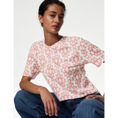 Womens Cotton Modal Blend Printed T-Shirt - - M&S Collection - Modalova