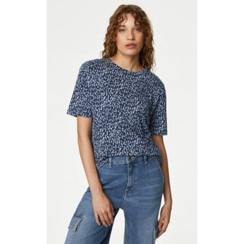 Womens Cotton Modal Blend Printed T-Shirt - - M&S Collection - Modalova