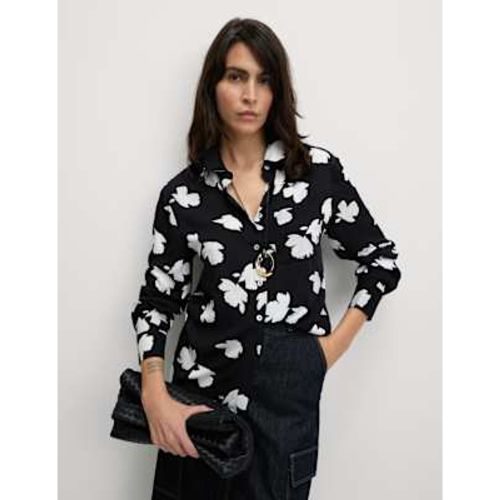 Womens Printed Collared Button Through Blouse - M&S Collection - Modalova