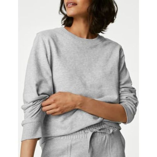 Womens The Cotton Rich Crew Neck Sweatshirt - - M&S Collection - Modalova