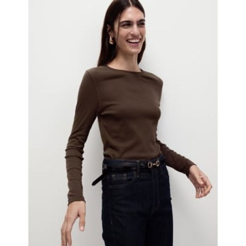 Womens Cotton Rich Ribbed Top - - M&S Collection - Modalova