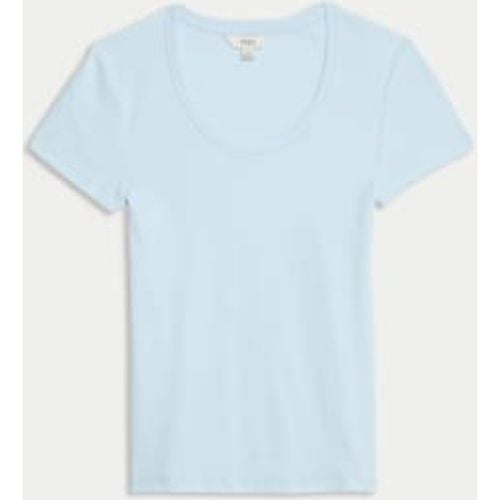 Womens Cotton Rich Scoop Neck T-Shirt - - M&S Collection - Modalova