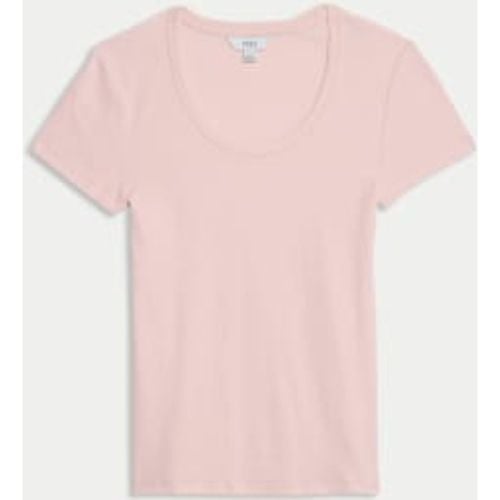 Womens Cotton Rich Scoop Neck T-Shirt - - M&S Collection - Modalova