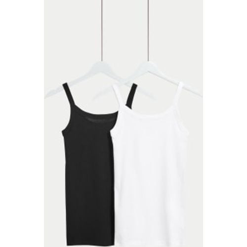 Womens 2pk Pure Cotton Vest - /, / - M&S Collection - Modalova