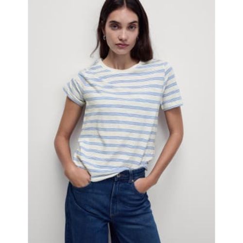 Womens Pure Cotton Striped Regular Fit T-Shirt - - M&S Collection - Modalova