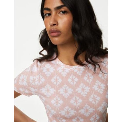 Womens Pure Cotton Printed T-Shirt - - M&S Collection - Modalova