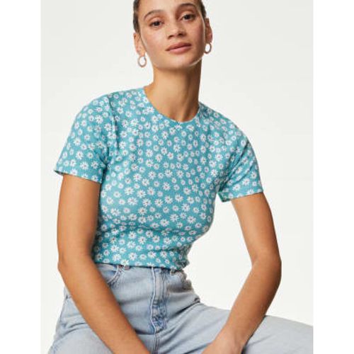 Womens Pure Cotton Printed T-Shirt - - M&S Collection - Modalova