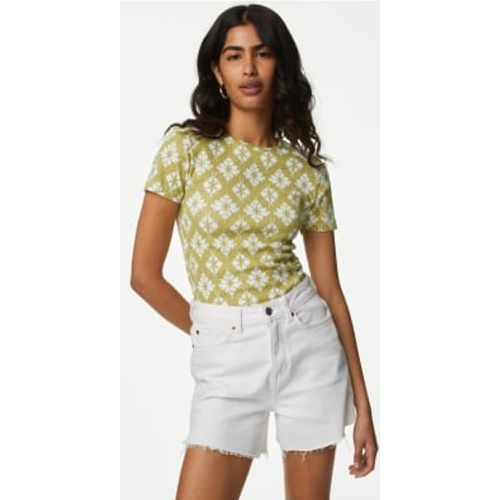 Womens Pure Cotton Printed T-Shirt - - M&S Collection - Modalova