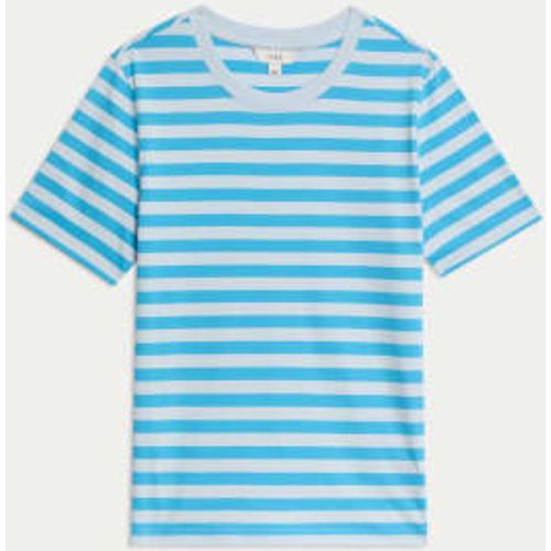 Womens Pure Cotton Striped Everyday Fit T-Shirt - - M&S Collection - Modalova