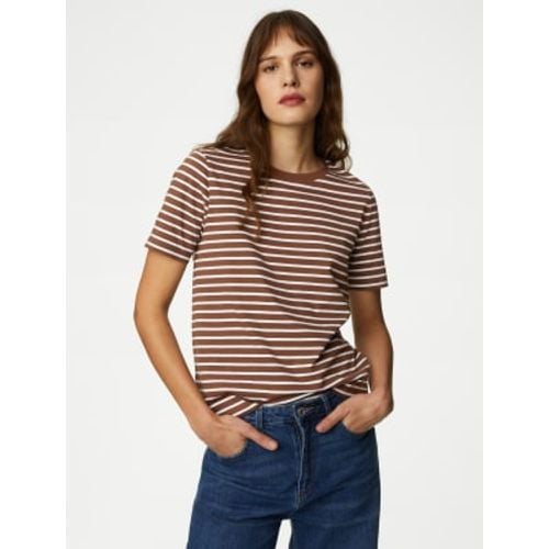 Womens Pure Cotton Striped Everyday Fit T-Shirt - - M&S Collection - Modalova