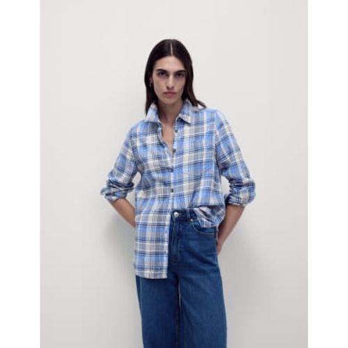 Womens Pure Cotton Checked Shirt - - M&S Collection - Modalova