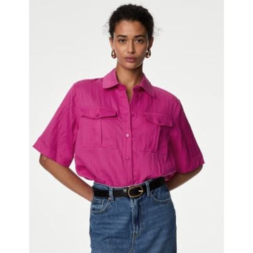 Womens Lyocell Rich Collared Utility Shirt - - M&S Collection - Modalova