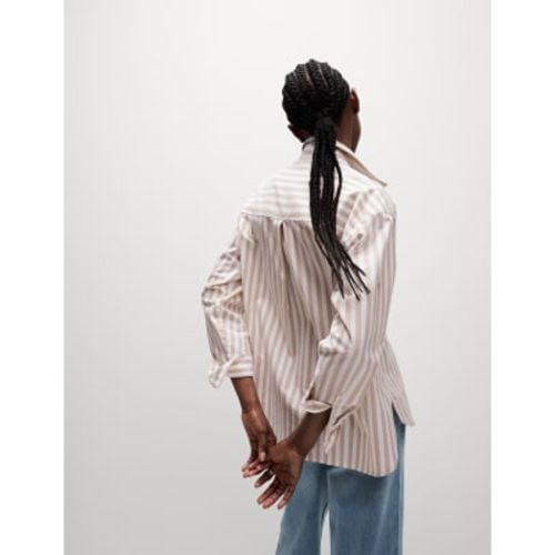 Womens Pure Cotton Striped Oversized Shirt - - M&S Collection - Modalova