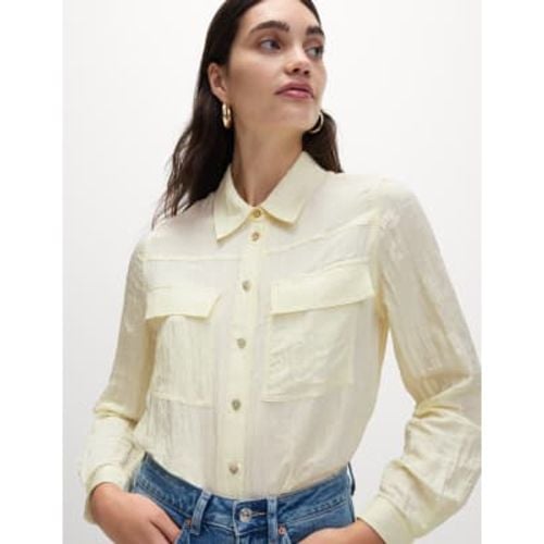 Womens Cropped Textured Collared Shirt - - M&S Collection - Modalova