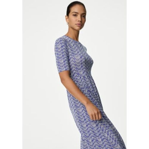 Womens Jersey Printed Midi Waisted Dress - - M&S Collection - Modalova