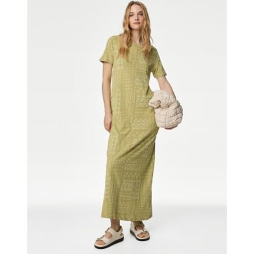 Womens Pure Cotton Printed Midi T-Shirt Dress - - M&S Collection - Modalova