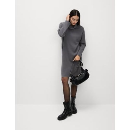 Womens Roll Neck Mini Jumper Dress - - M&S Collection - Modalova