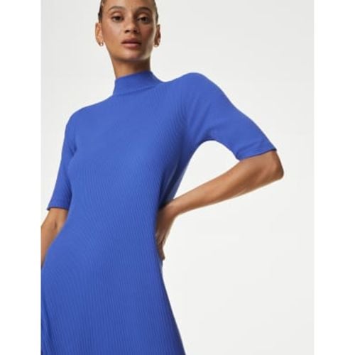 Womens Jersey Funnel Neck Maxi Column Dress - - M&S Collection - Modalova