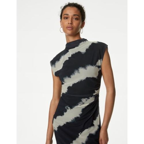 Womens Mesh Jersey Printed Mini Dress - - M&S Collection - Modalova