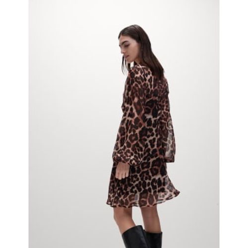 Womens Chiffon Animal Print Mini Waisted Dress - - M&S Collection - Modalova