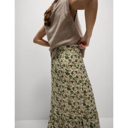 Womens Chiffon Floral Midi Circle Skirt - - M&S Collection - Modalova