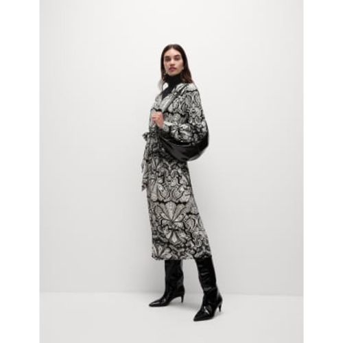 Womens Printed V-Neck Midi Shirt Dress - - M&S Collection - Modalova