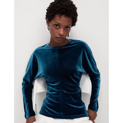 Womens Velvet Round Neck Blouse - - M&S Collection - Modalova