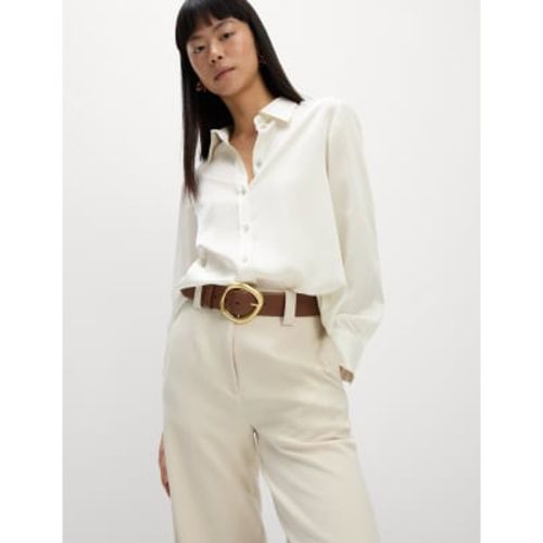 Womens Satin Collared Shirt - - M&S Collection - Modalova